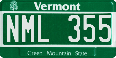 VT license plate NML355
