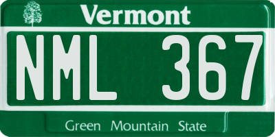 VT license plate NML367