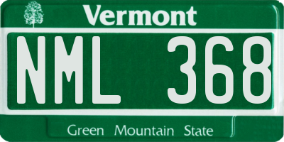 VT license plate NML368