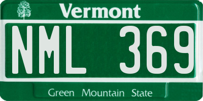 VT license plate NML369