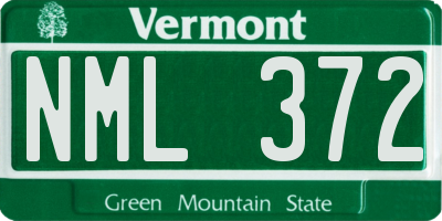 VT license plate NML372