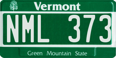 VT license plate NML373