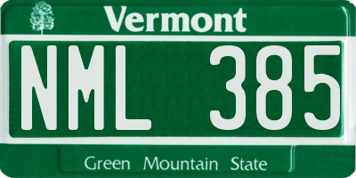 VT license plate NML385