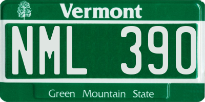 VT license plate NML390