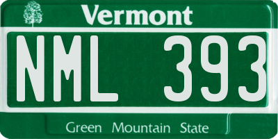 VT license plate NML393