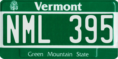 VT license plate NML395