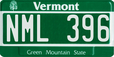 VT license plate NML396