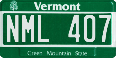 VT license plate NML407
