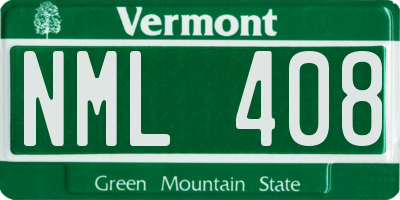 VT license plate NML408