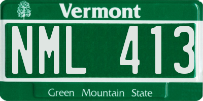 VT license plate NML413