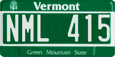 VT license plate NML415
