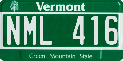 VT license plate NML416