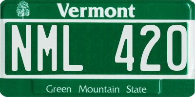 VT license plate NML420