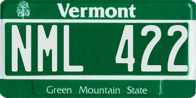 VT license plate NML422