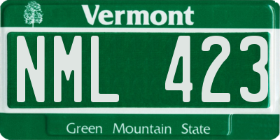 VT license plate NML423