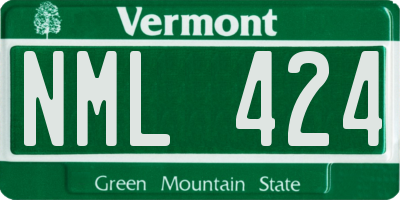 VT license plate NML424