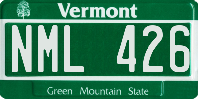 VT license plate NML426