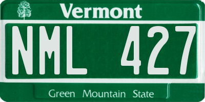 VT license plate NML427