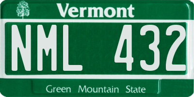 VT license plate NML432