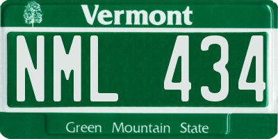 VT license plate NML434