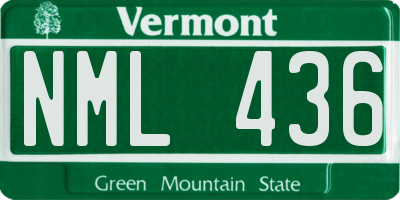 VT license plate NML436