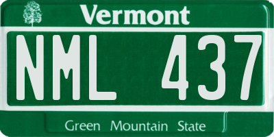 VT license plate NML437