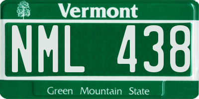 VT license plate NML438