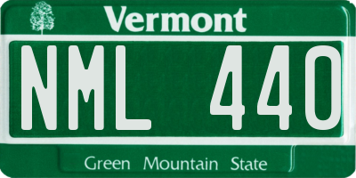 VT license plate NML440