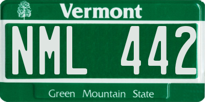 VT license plate NML442