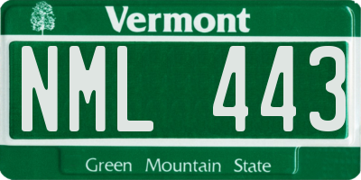 VT license plate NML443
