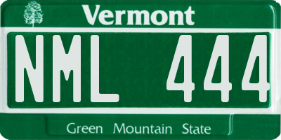 VT license plate NML444