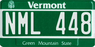 VT license plate NML448