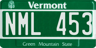 VT license plate NML453