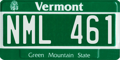 VT license plate NML461