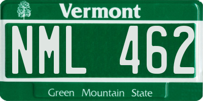 VT license plate NML462