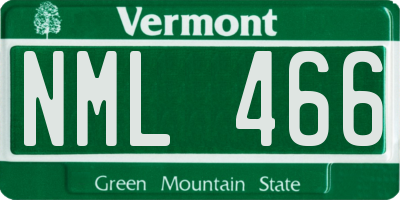 VT license plate NML466