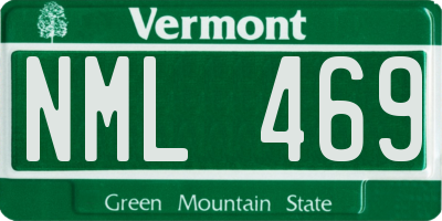 VT license plate NML469