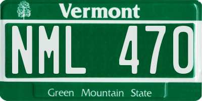 VT license plate NML470