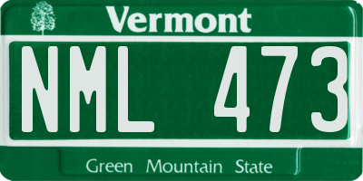 VT license plate NML473
