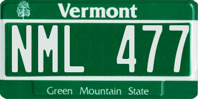 VT license plate NML477
