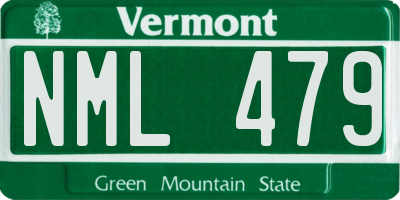 VT license plate NML479
