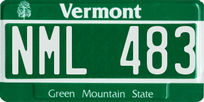 VT license plate NML483