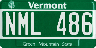 VT license plate NML486