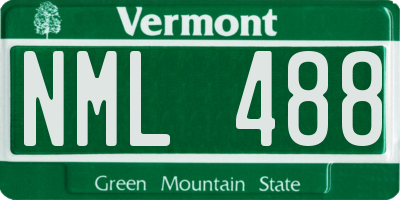 VT license plate NML488