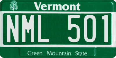 VT license plate NML501