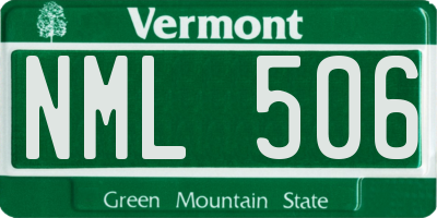 VT license plate NML506