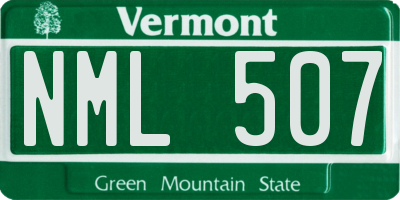 VT license plate NML507