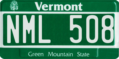 VT license plate NML508