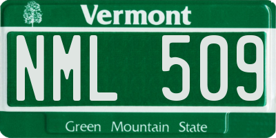 VT license plate NML509