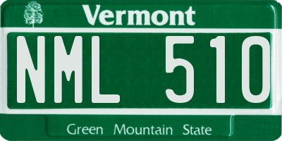 VT license plate NML510